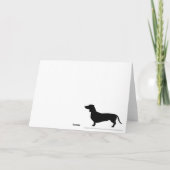 Dachshund Short Hair - Silhouette 1 Kaart (Achterkant)