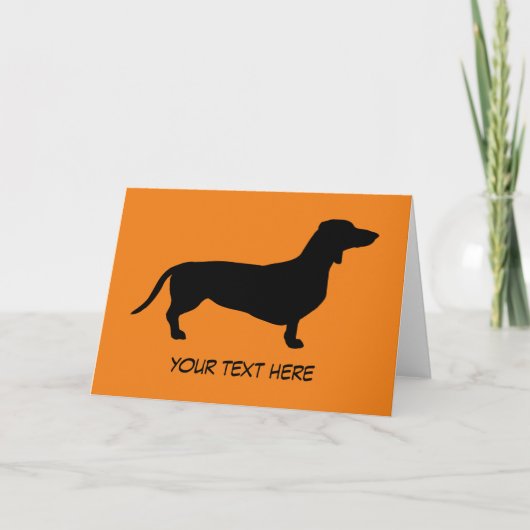 Dachshund Short Hair - Silhouette 1 Kaart (Voorkant)