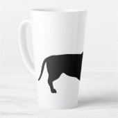 Dachshund Short Hair - Silhouette 1 Latte Mok (Linkerhoek)