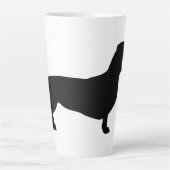 Dachshund Short Hair - Silhouette 1 Latte Mok (Voorkant)
