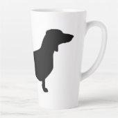 Dachshund Short Hair - Silhouette 1 Latte Mok (Rechts)