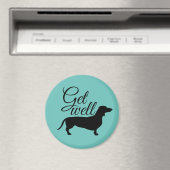 Dachshund Short Hair - Silhouette 1 Magneet (Insitu (Vaatwasser))