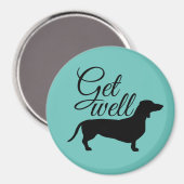 Dachshund Short Hair - Silhouette 1 Magneet (Voorkant / Achterkant)