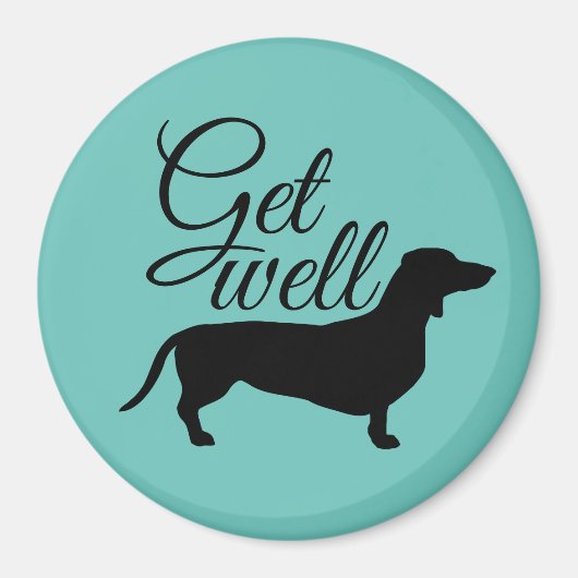 Dachshund Short Hair - Silhouette 1 Magneet (Voorkant)