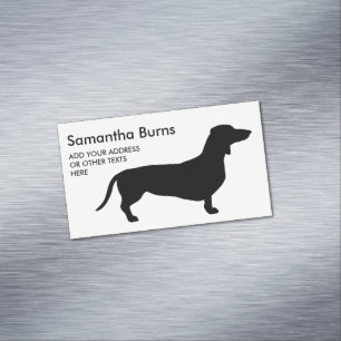 Dachshund Short Hair - Silhouette 1 Magnetisch Visitekaartje