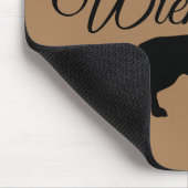 Dachshund Short Hair - Silhouette 1 Muismat (Hoek)