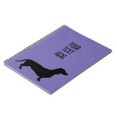 Dachshund Short Hair - Silhouette 1 Notitieboek (Linkerzijde)