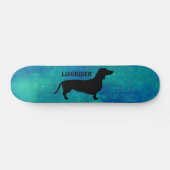 Dachshund Short Hair - Silhouette 1 Persoonlijk Skateboard (Horizontaal)