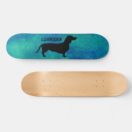 Dachshund Short Hair - Silhouette 1 Persoonlijk Skateboard (Horizontaal)