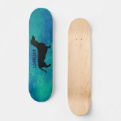 Dachshund Short Hair - Silhouette 1 Persoonlijk Skateboard (Voorkant)