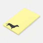 Dachshund Short Hair - Silhouette 1 Post-it® Notes (Schuin)