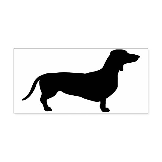 Dachshund Short Hair - Silhouette 1 Rubberstempel (Afrduk)