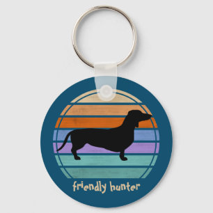 Dachshund Short Hair - Silhouette 1 Sleutelhanger