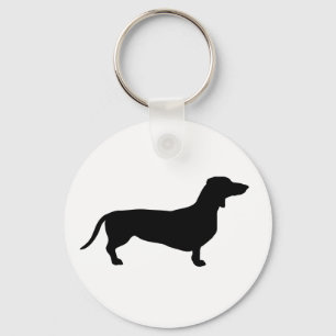 Dachshund Short Hair - Silhouette 1 Sleutelhanger