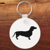 Dachshund Short Hair - Silhouette 1 Sleutelhanger (Voorkant)