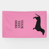 Dachshund Short Hair - Silhouette 1 Spandoek (Horizontaal)