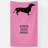 Dachshund Short Hair - Silhouette 1 Spandoek (Verticaal)