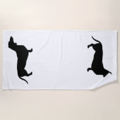 Dachshund Short Hair - Silhouette 1 Strandlaken (Voorkant)