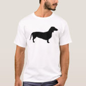 Dachshund Short Hair - Silhouette 1 T-shirt (Voorkant)