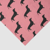Dachshund Short Hair - Silhouette 1 Tissuepapier (Detail)