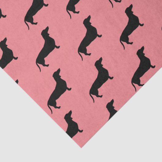 Dachshund Short Hair - Silhouette 1 Tissuepapier (Detail)