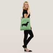 Dachshund Short Hair - Silhouette 1 Tote Bag (Op model)