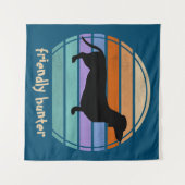 Dachshund Short Hair - Silhouette 1 Wandkleed (Voorkant (horizontaal))