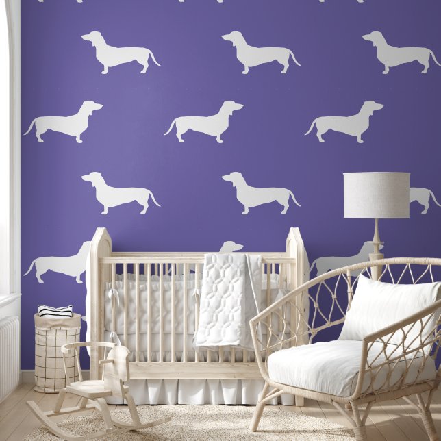 Dachshund Short Hair - Silhouette 2 Behang (Kinderen)