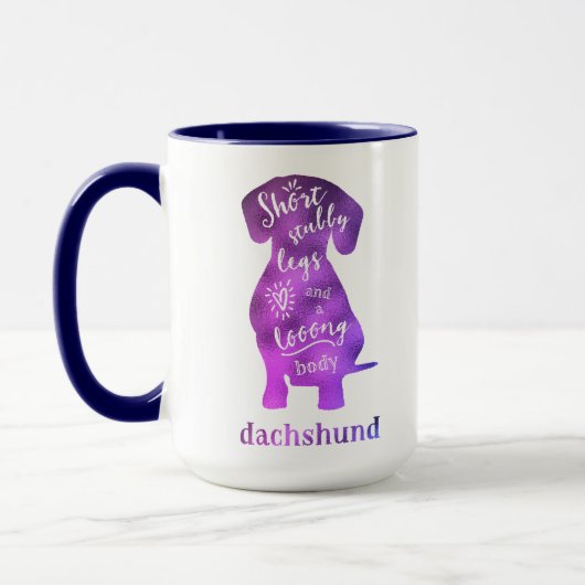 Dachshund - Short Stubby Legs en een Long Body Mok (Links)