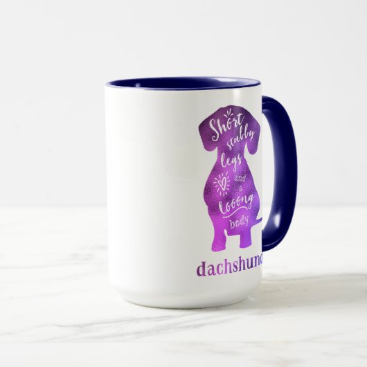 Dachshund - Short Stubby Legs en een Long Body Mok (Voorkant rechts)