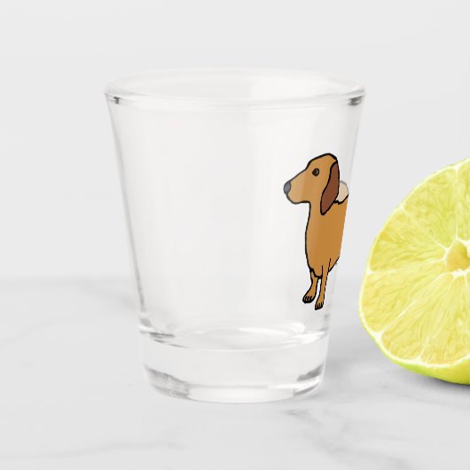 Dachshund Shot Glas (Links)