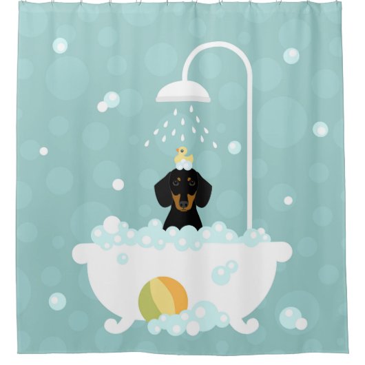 Dachshund Shower Curtain Douchegordijn (Voorkant)