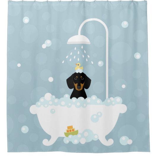 Dachshund Shower Curtain Douchegordijn (Voorkant)