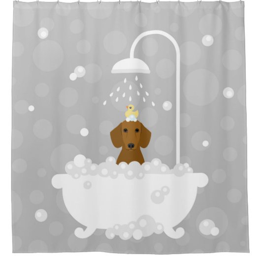 Dachshund Shower Curtain Douchegordijn (Voorkant)