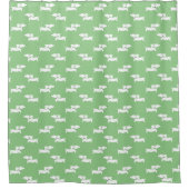 Dachshund Shower Curtain Green Doxie Bathroom Douchegordijn (Voorkant)