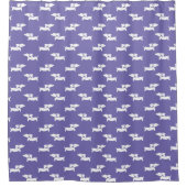 Dachshund Shower Curtain Paarse Doxie Bathroom Douchegordijn (Voorkant)