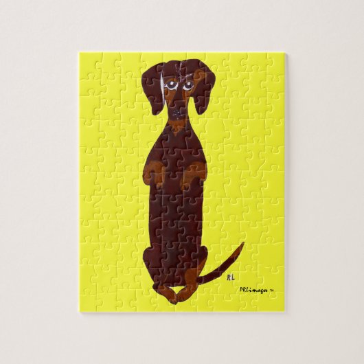 Dachshund Sidney Puzzle Legpuzzel (Verticaal)