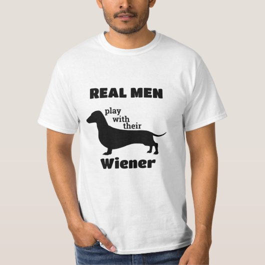 Dachshund Silhouet Grappig T-shirt (Voorkant)