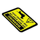 Dachshund Silhouet Grappige Guard Hond Waarschuwin Magneet (Rechterzijde)