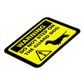 Dachshund Silhouet Grappige Guard Hond Waarschuwin Magneet (Linkerzijde)