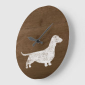 Dachshund Silhouet Grote Klok (Hoek)