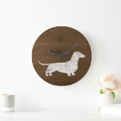 Dachshund Silhouet Grote Klok (Huis)