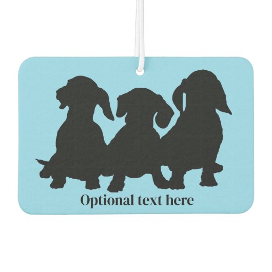 Dachshund Silhouet Luchtverfrisser (Voorkant)