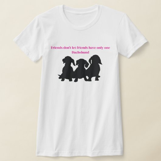 Dachshund Silhouet T-Shirt (Laagn)