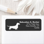 Dachshund Silhouet | Wiener Dog Retouradres Etiket (Insitu)