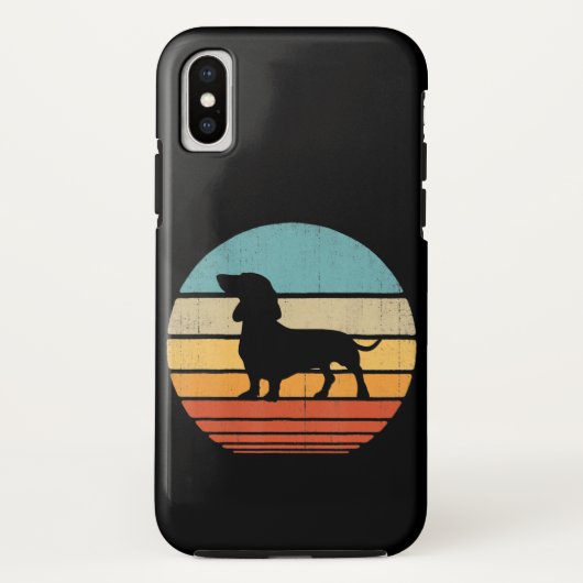 Dachshund Silhouette 60s 70s Gifts Hondenliefhebbe Case-Mate iPhone Case (Achterkant)