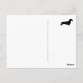 Dachshund silhouette black + jouw ideeën briefkaart (Achterkant)