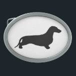 Dachshund silhouette black   jouw ideeën gesp<br><div class="desc">grafisch ontwerp voor dieren door EDDA Fröhlich/EDDArt | Dit Afbeelding van Dog Silhouette is een must voor Dachshund/Lowrider Lovers.  | U mist andere kleuren of producten met dit ontwerp? Neem contact met me op: contact@eddart.de of bekijk hier: www.zazzle.com/eddartshop*</div>