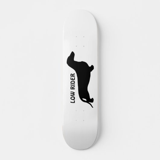 Dachshund silhouette black + jouw ideeën persoonlijk skateboard (Voorkant)