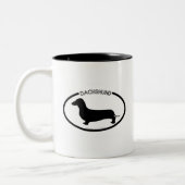 Dachshund Silhouette Black Mok (Links)